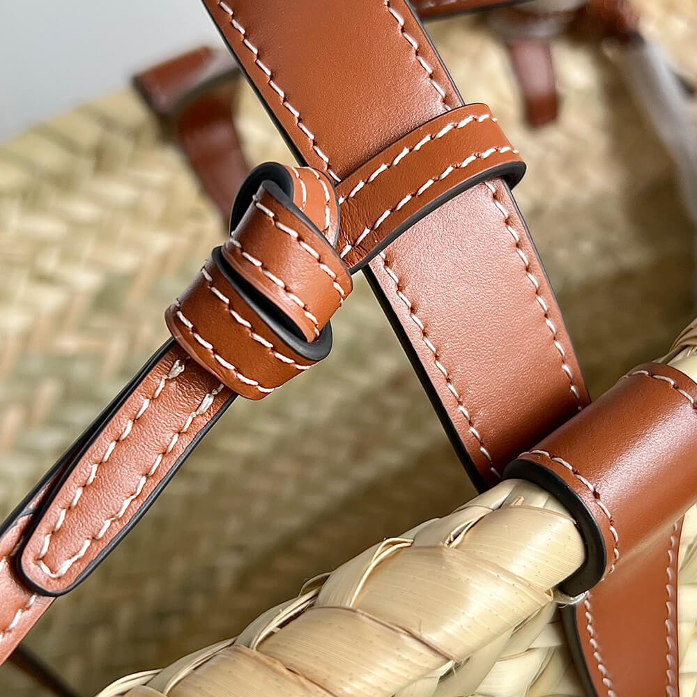 TEEN Ce1i*e CLASSIC PANIER in Palm leaves and Calfskin(high-end grade)