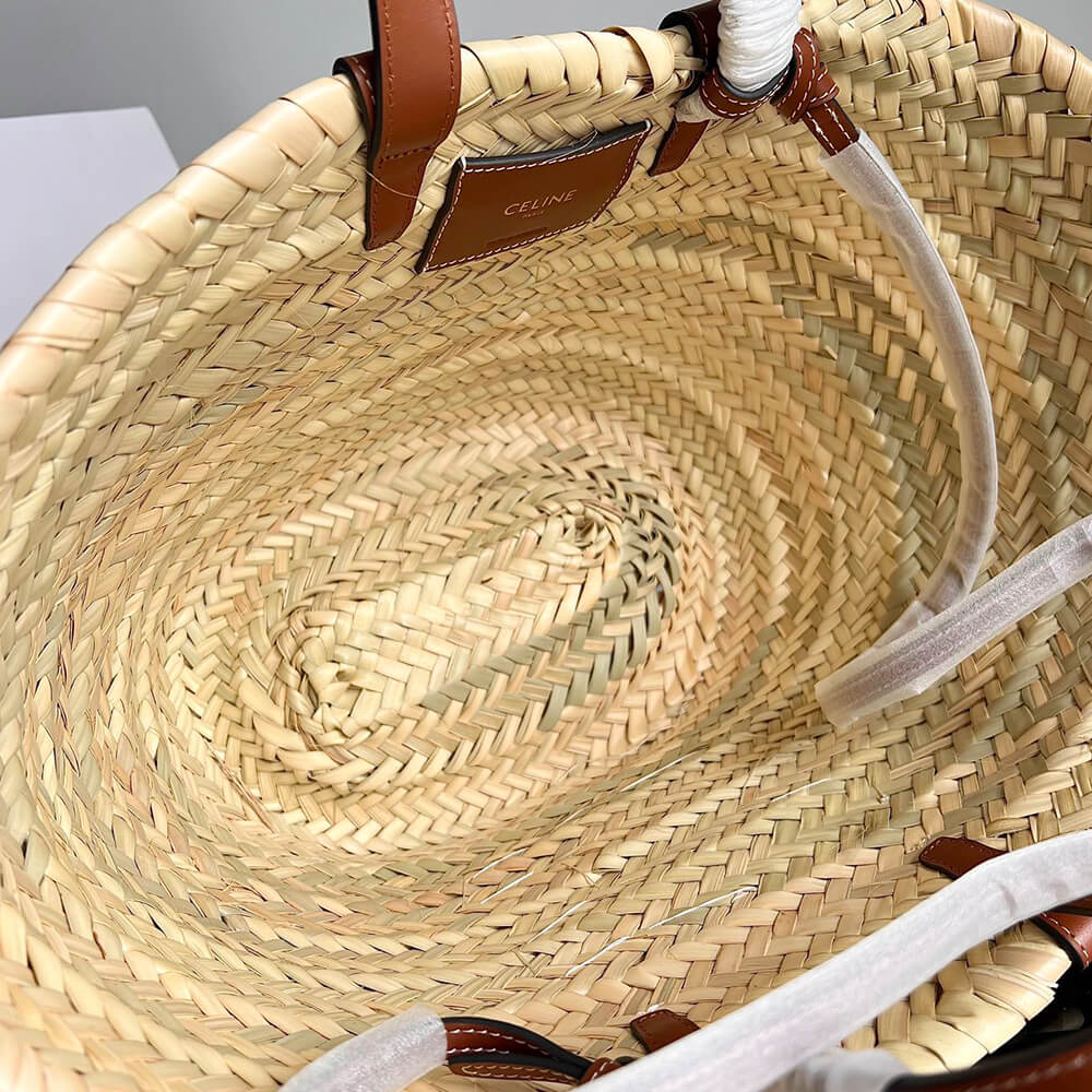 TEEN Ce1i*e CLASSIC PANIER in Palm leaves and Calfskin(high-end grade)