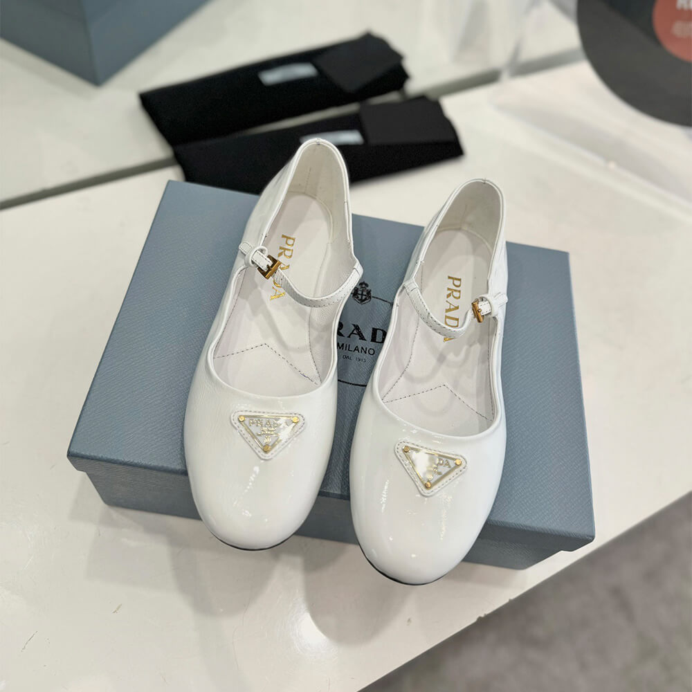 Pra*a Nappa leather ballerinas
