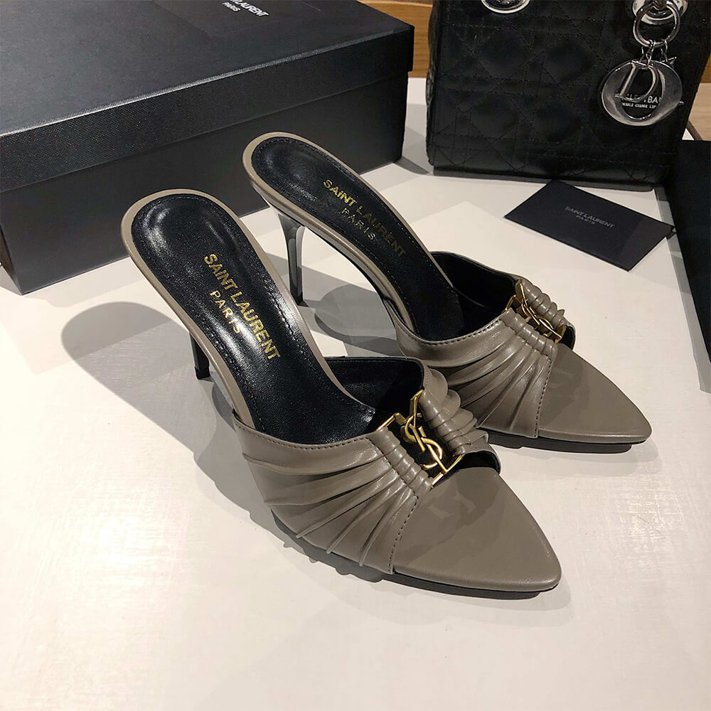 Y51 BABYLONE MULES IN SMOOTH LEATHER