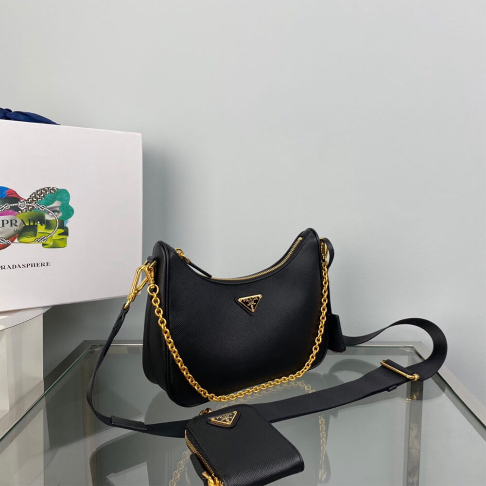 Pra*a Re-Edition 2005 Saffiano leather bag(high-end grade)
