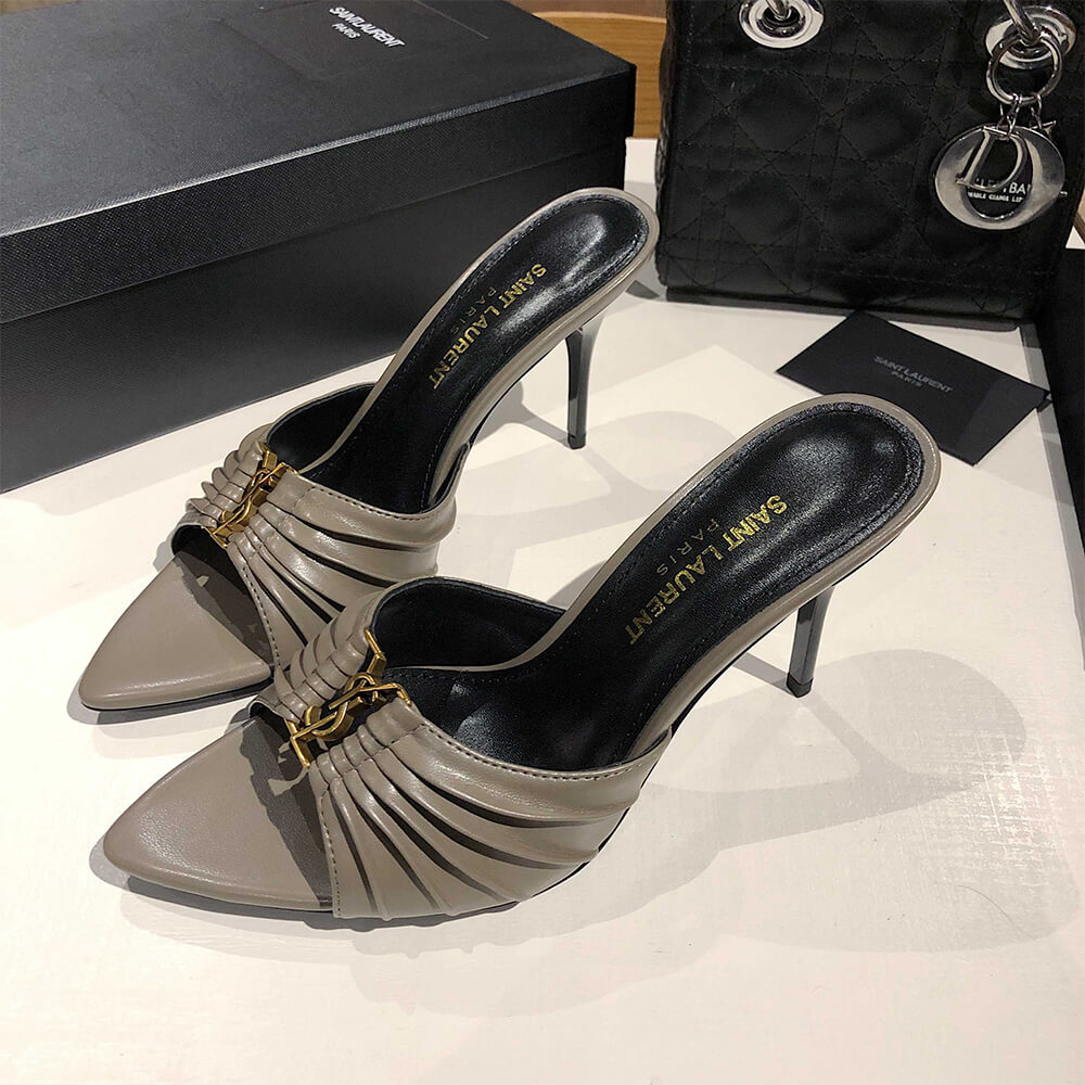 Y51 BABYLONE MULES IN SMOOTH LEATHER