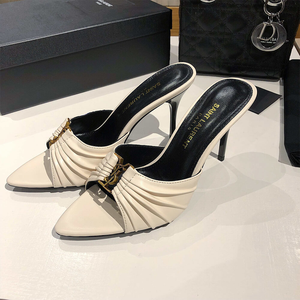 Y51 BABYLONE MULES IN SMOOTH LEATHER