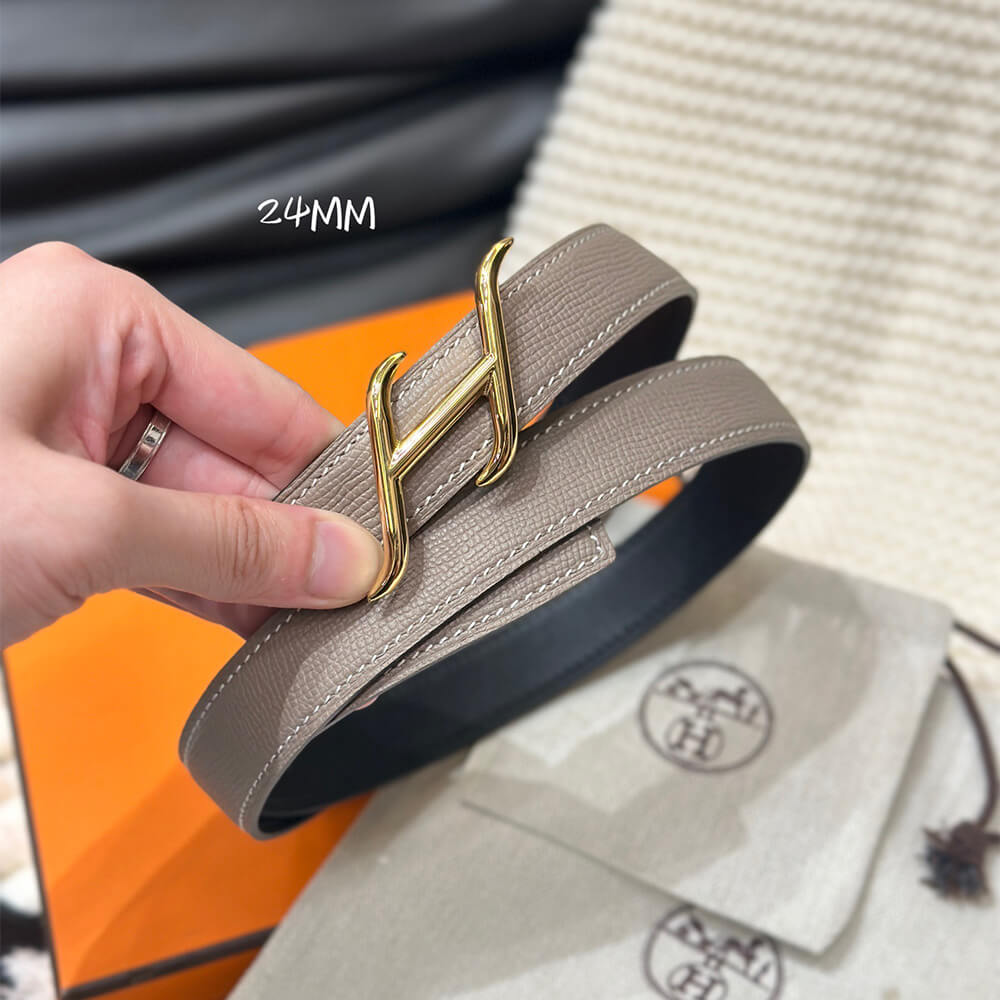 HDN belt buckle & Reversible leather strap 24 mm