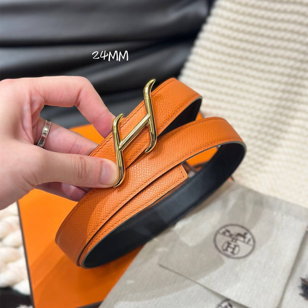 HDN belt buckle & Reversible leather strap 24 mm