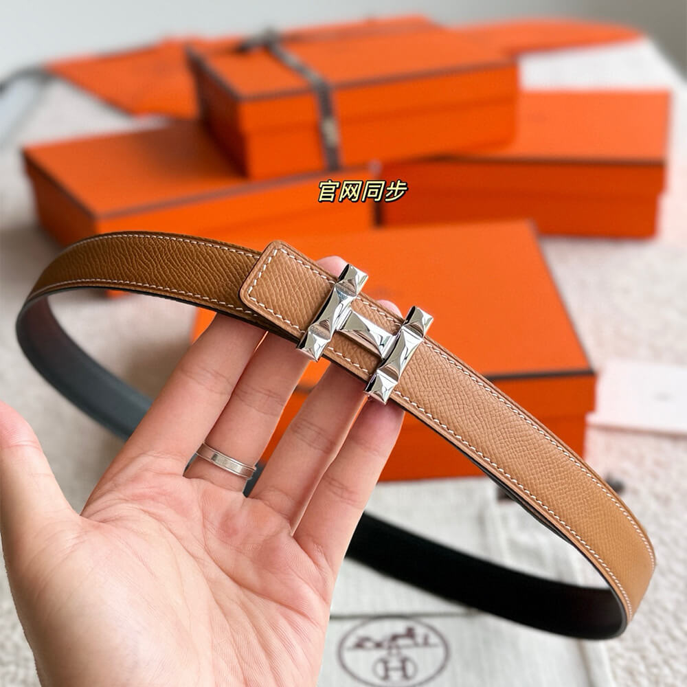 H Infini belt buckle & Reversible leather strap 24 mm