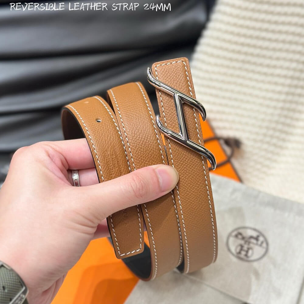 HDN belt buckle & Reversible leather strap 24 mm
