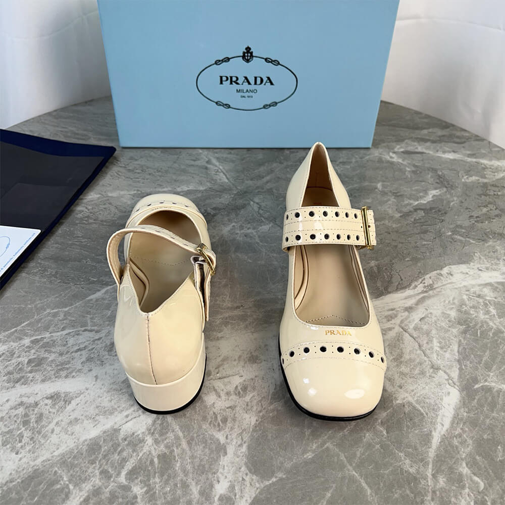 Pra*a Patent leather Mary Jane pumps
