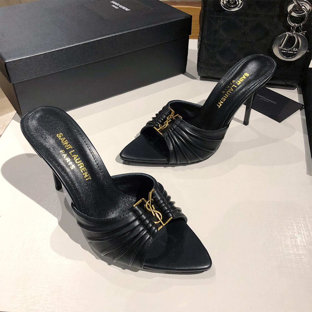 Y51 BABYLONE MULES IN SMOOTH LEATHER