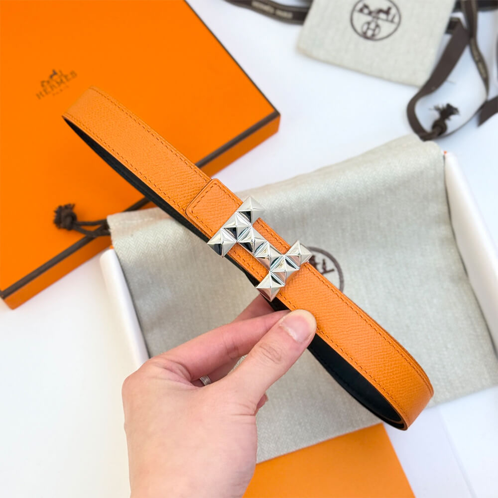 H Infini belt buckle & Reversible leather strap 24 mm