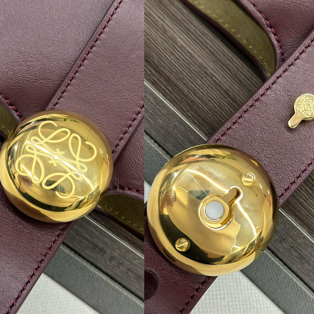L0ew* Mini Pebble bucket in smooth calfskin(high-end grade)
