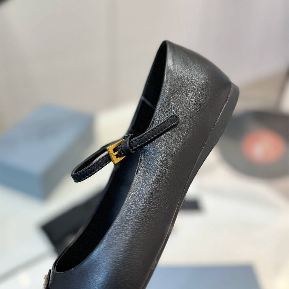 Pra*a Nappa leather ballerinas