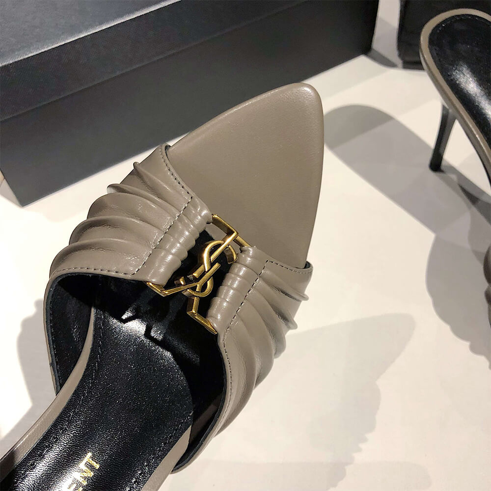 Y51 BABYLONE MULES IN SMOOTH LEATHER
