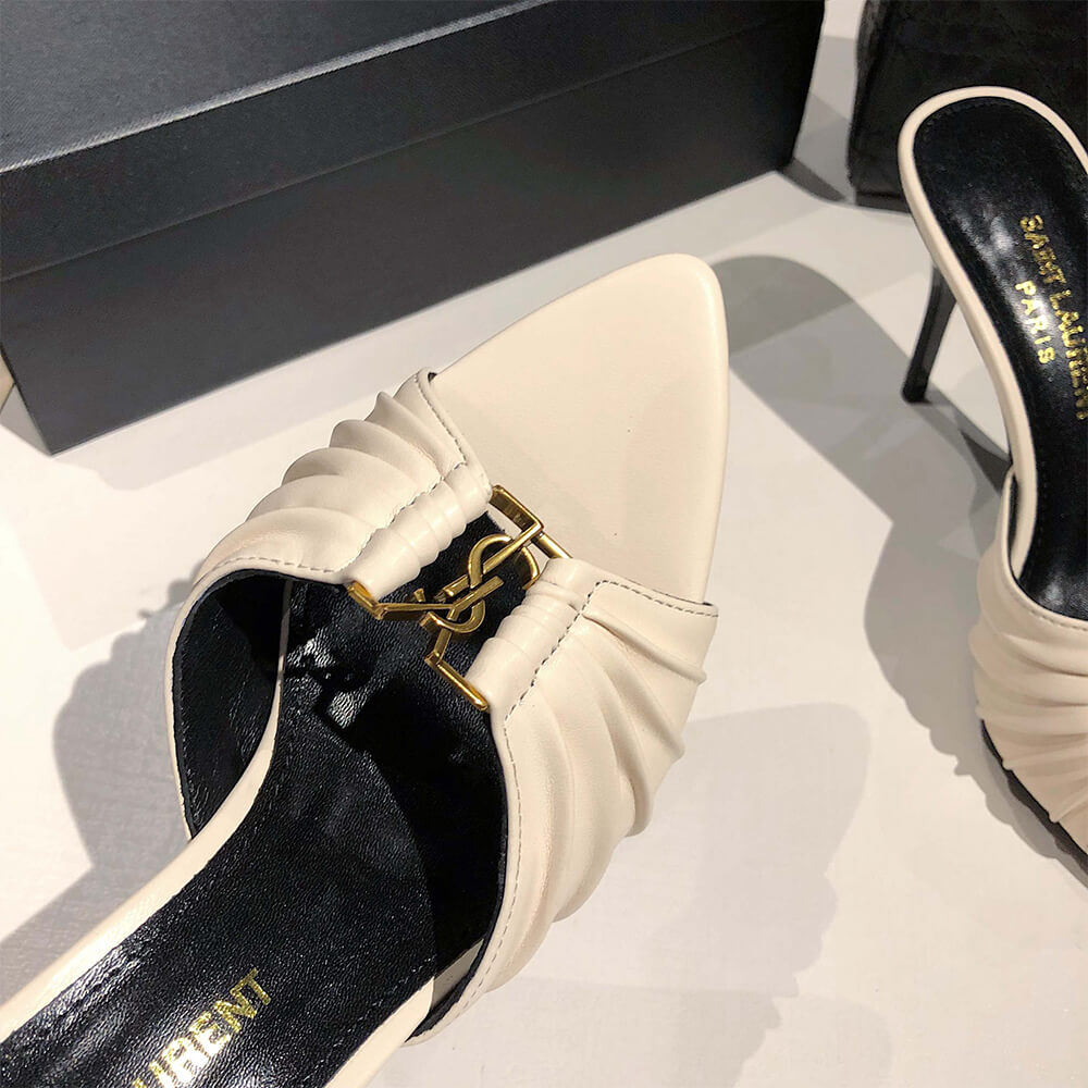 Y51 BABYLONE MULES IN SMOOTH LEATHER