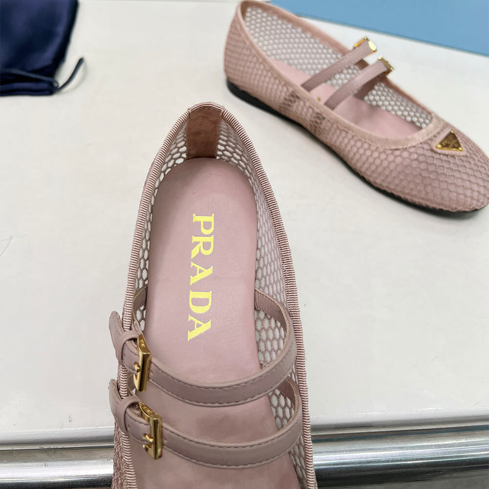 Pra*a Mesh fabric ballerinas