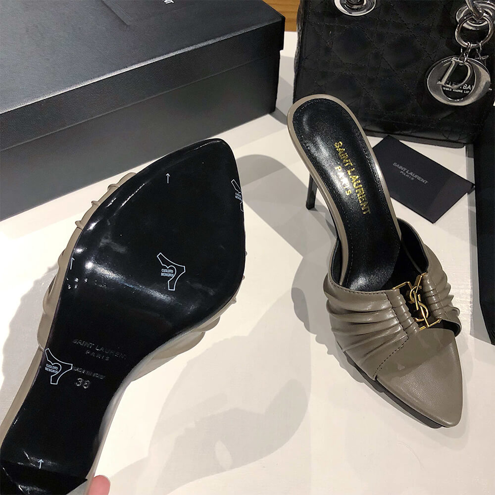 Y51 BABYLONE MULES IN SMOOTH LEATHER