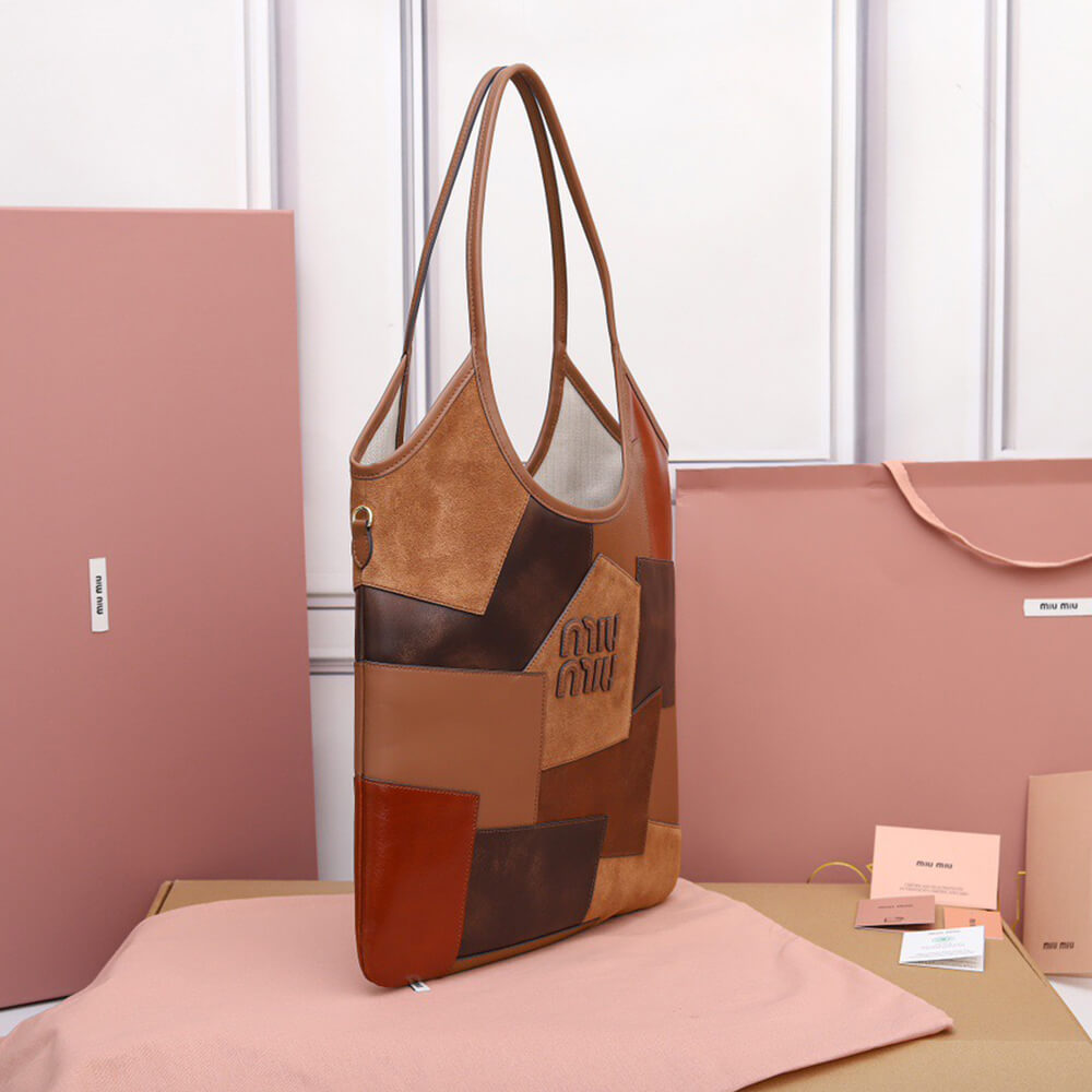 M1um1u REGULAR IVY leather patchwork bag(HIGH-END GRADE)