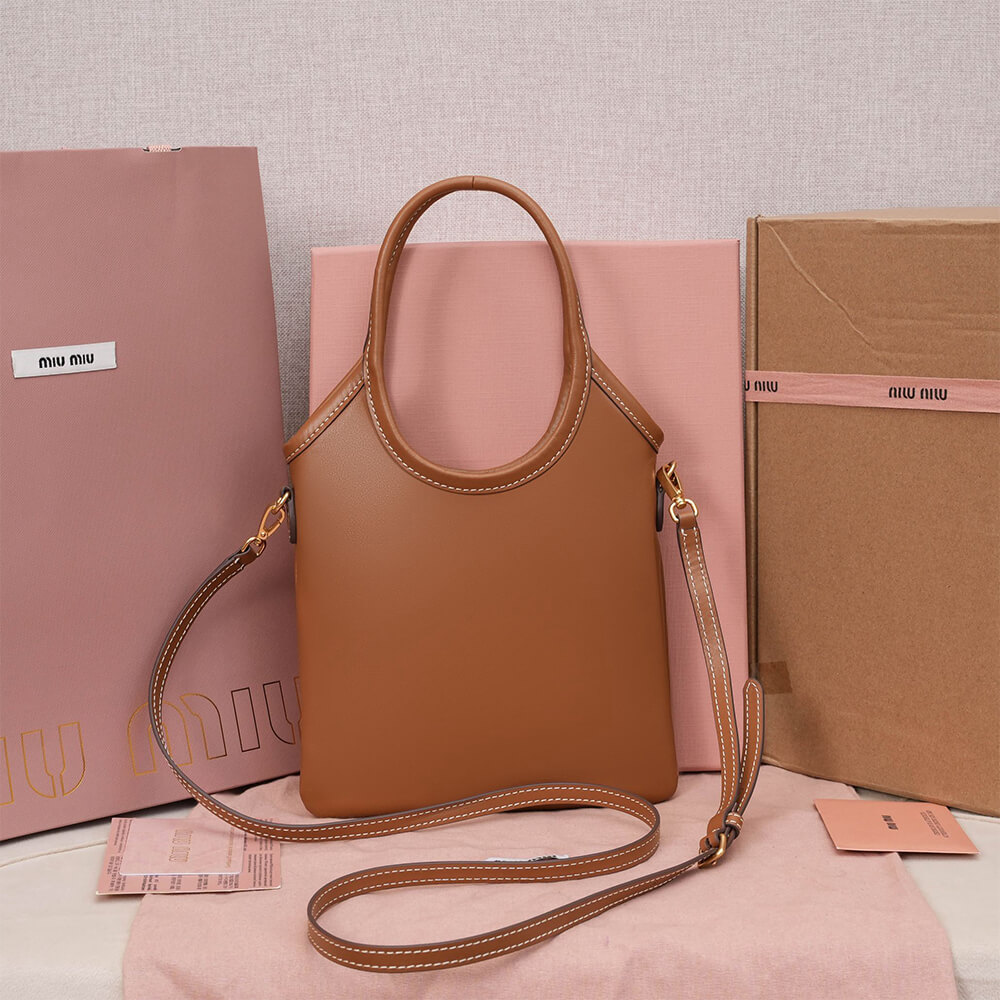 M1um1u MINI IVY leather handbag(HIGH-END GRADE)