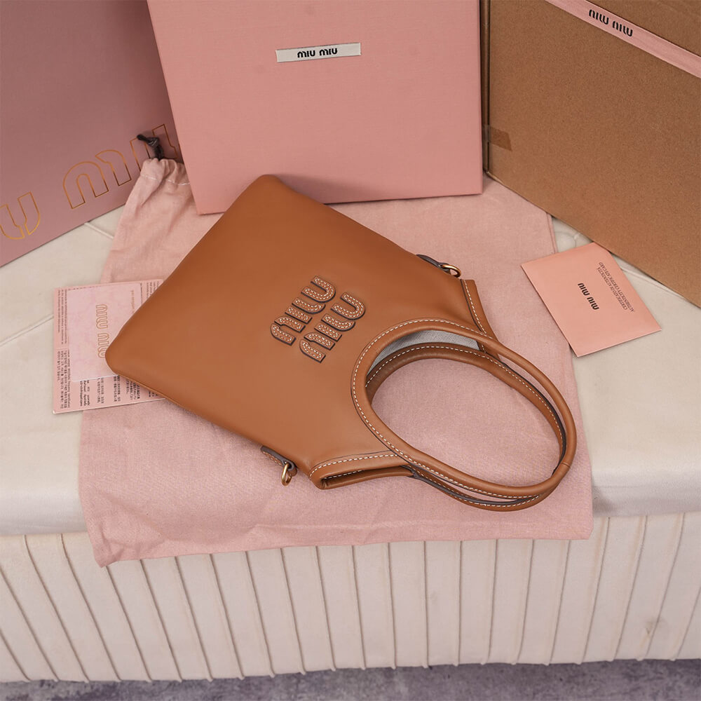 M1um1u MINI IVY leather handbag(HIGH-END GRADE)