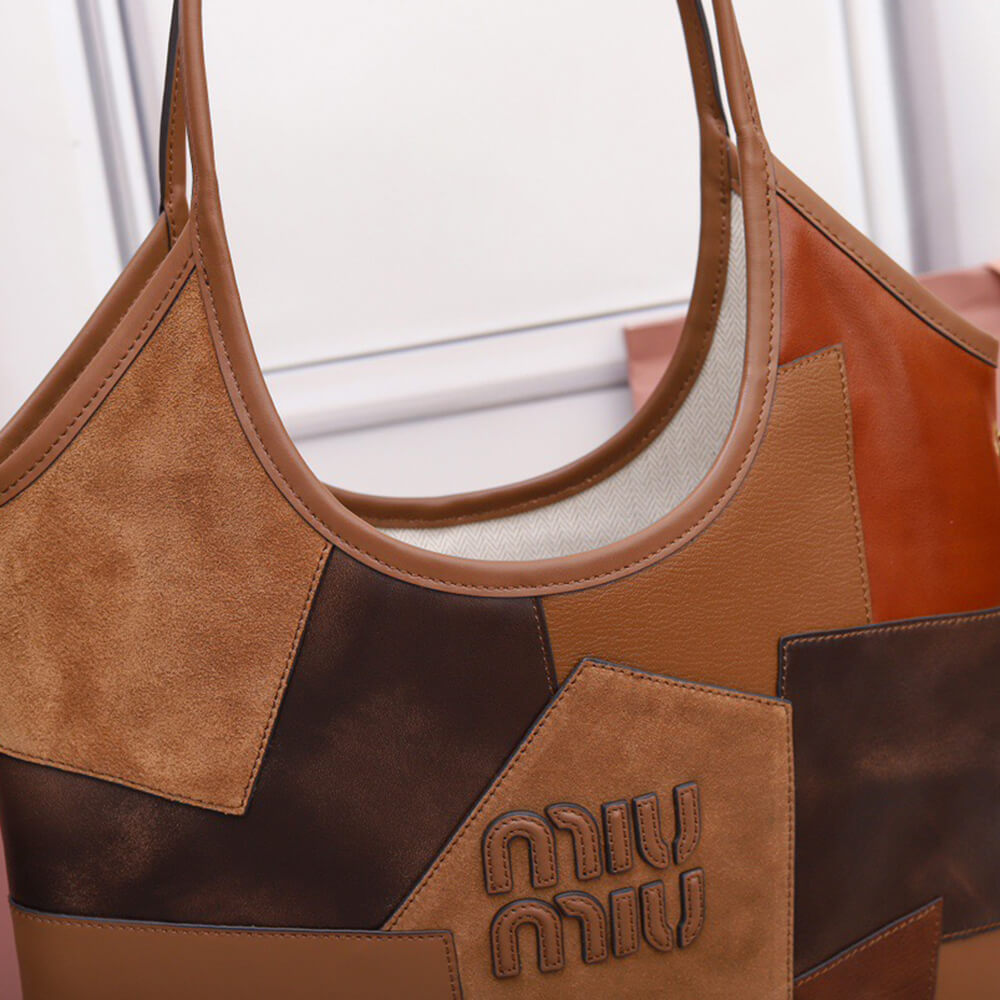 M1um1u REGULAR IVY leather patchwork bag(HIGH-END GRADE)