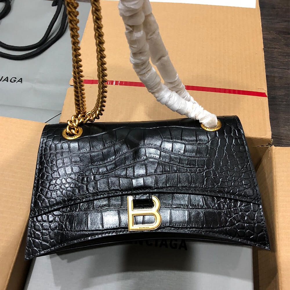 Ba1en*iaga Women’s Crush Chain Bag Small(HIGH-END GRADE)