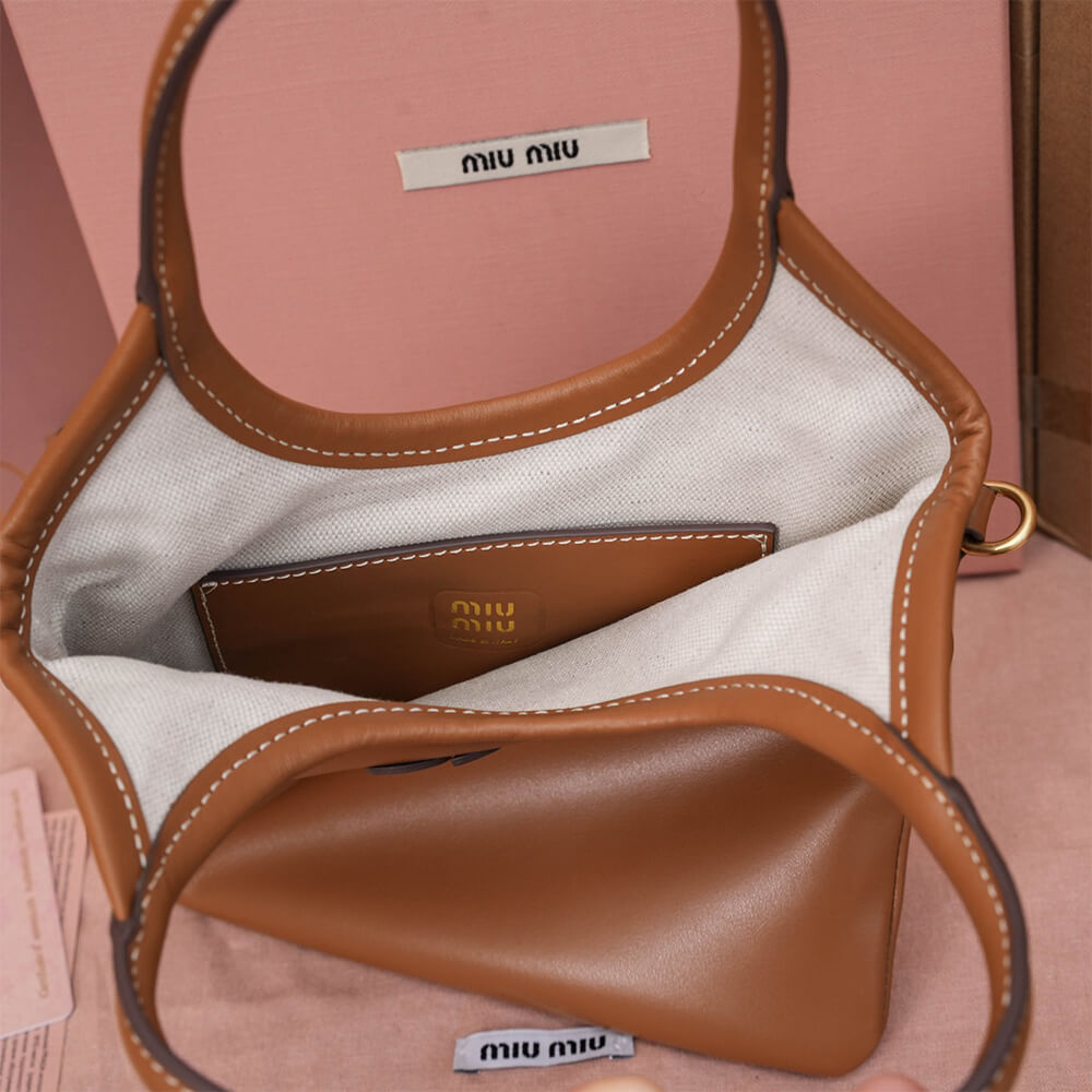 M1um1u MINI IVY leather handbag(HIGH-END GRADE)