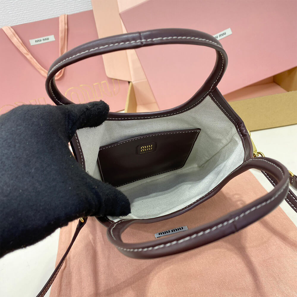 M1um1u MINI IVY leather handbag(HIGH-END GRADE)
