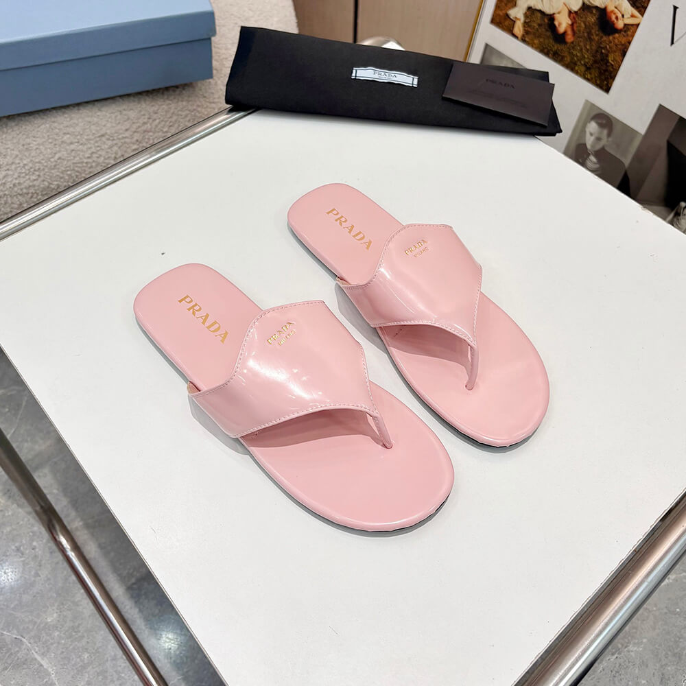 Pra*a Brushed leather thong sandals