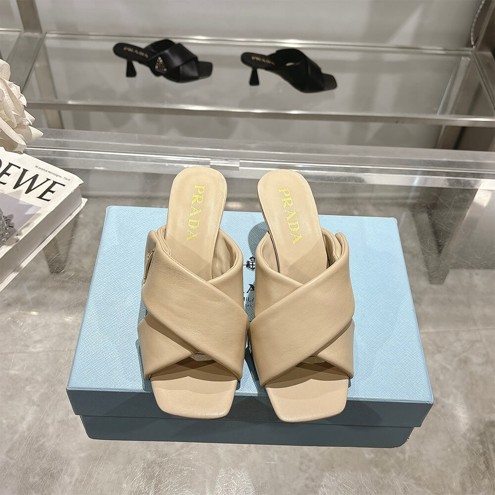 Pra*a Padded nappa leather sandals