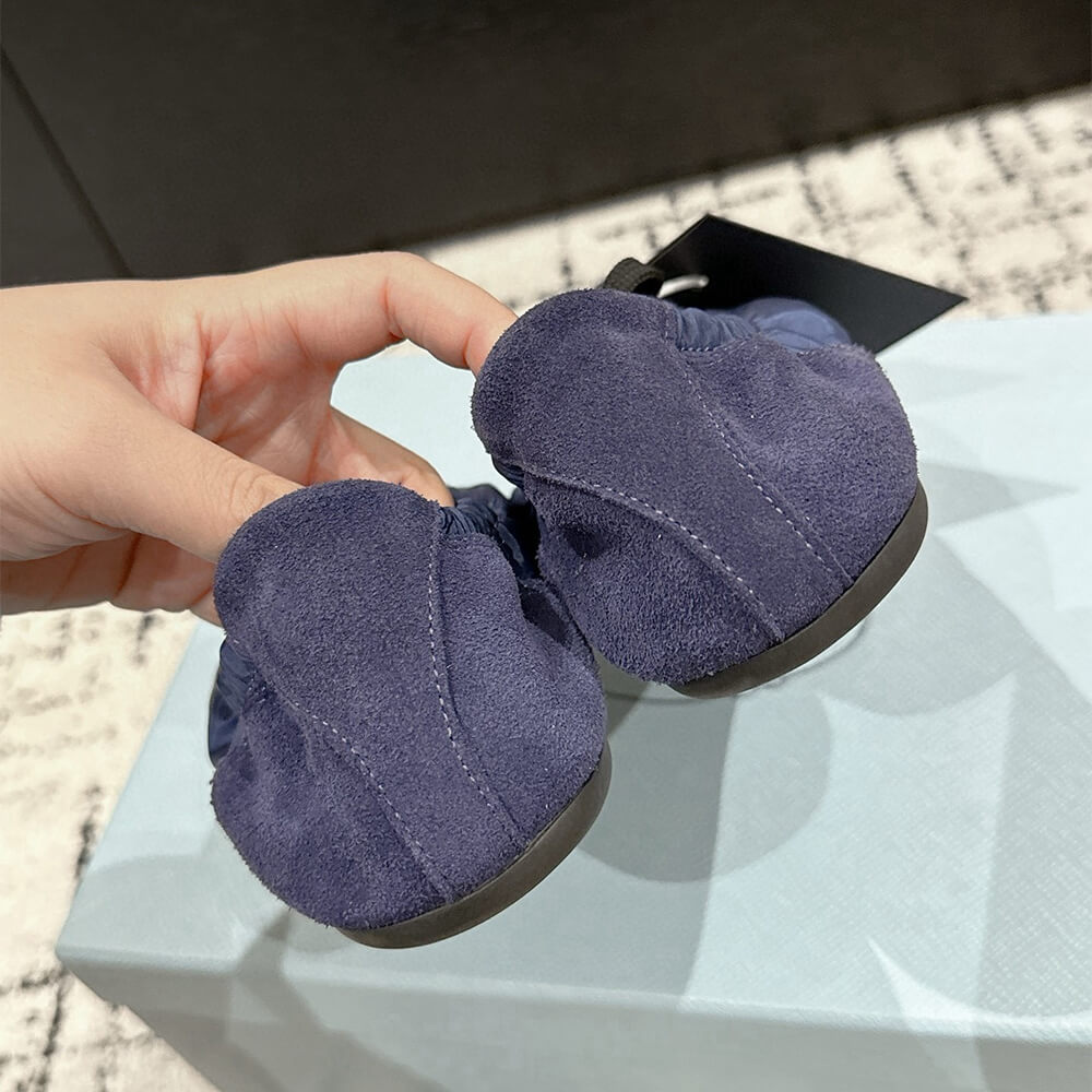 Pra*a Collapse Re-Nylon and suede sneakers