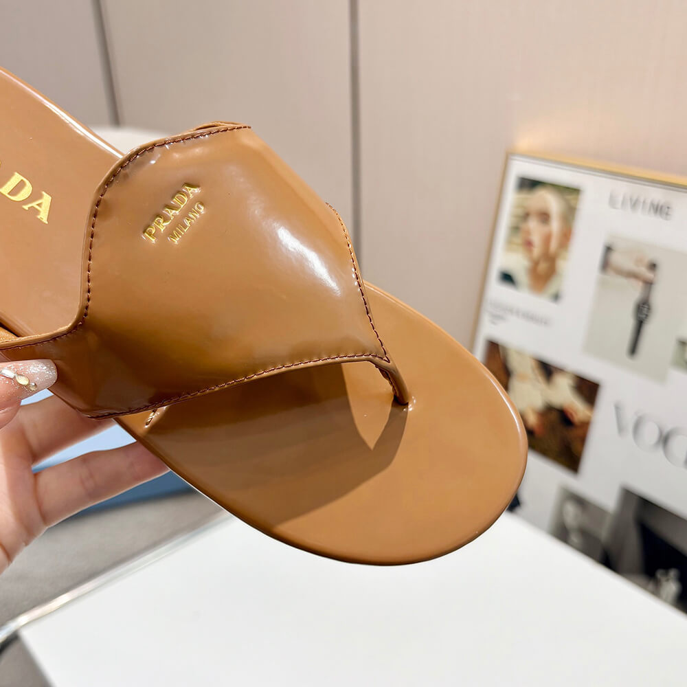 Pra*a Brushed leather thong sandals