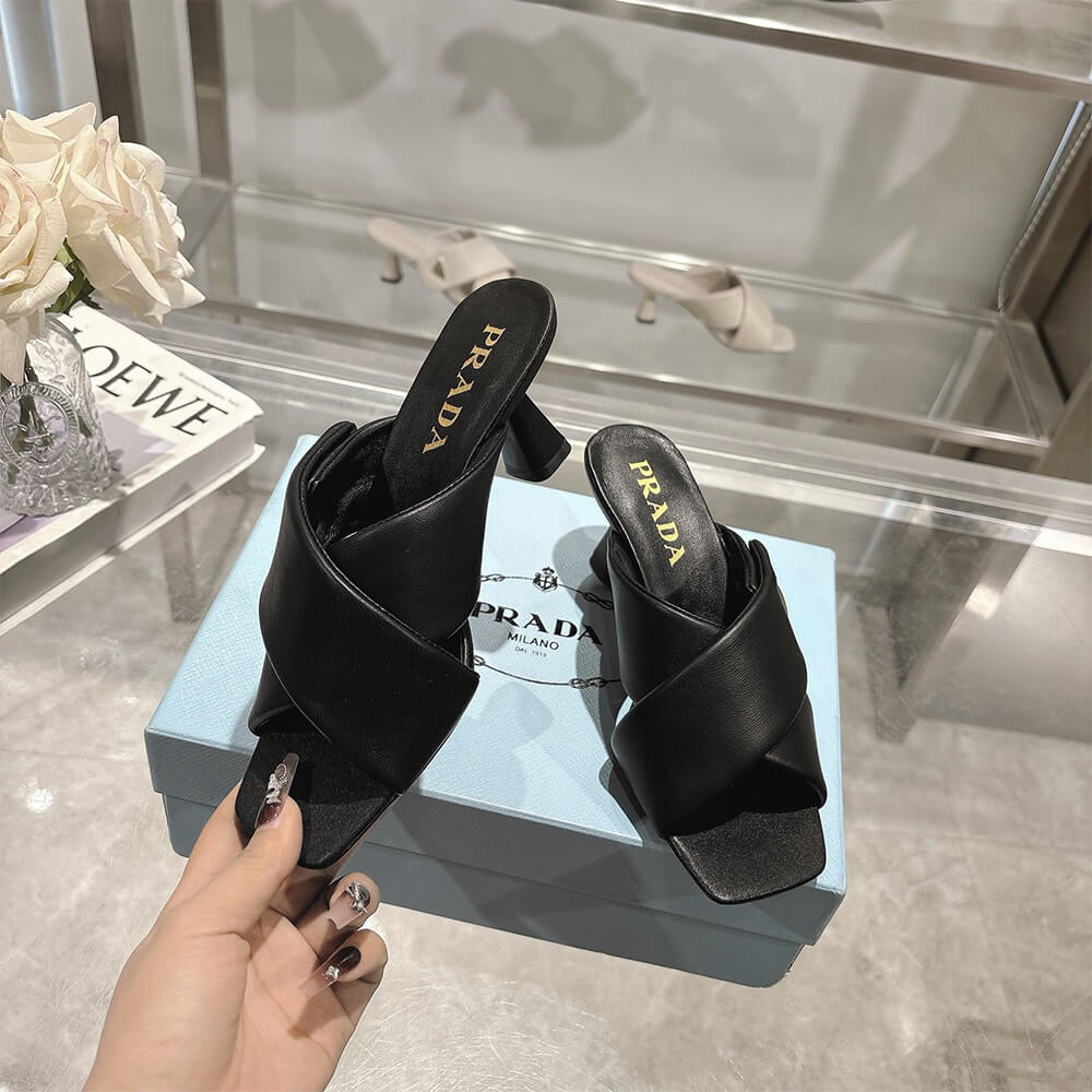 Pra*a Padded nappa leather sandals