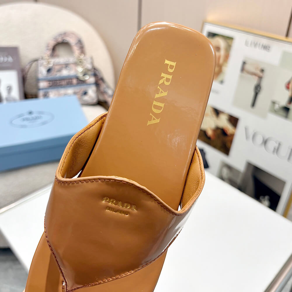 Pra*a Brushed leather thong sandals