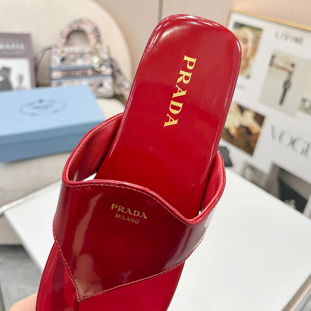 Pra*a Brushed leather thong sandals