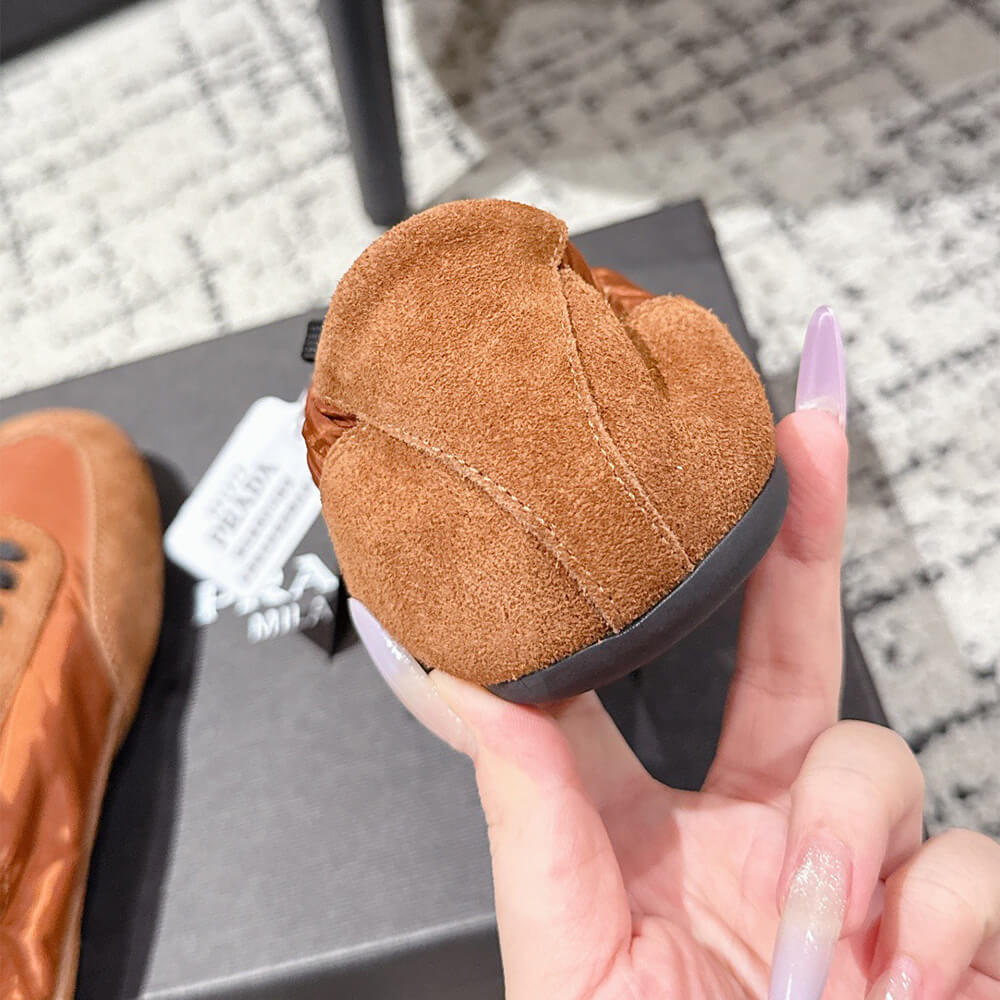 Pra*a Collapse Re-Nylon and suede sneakers