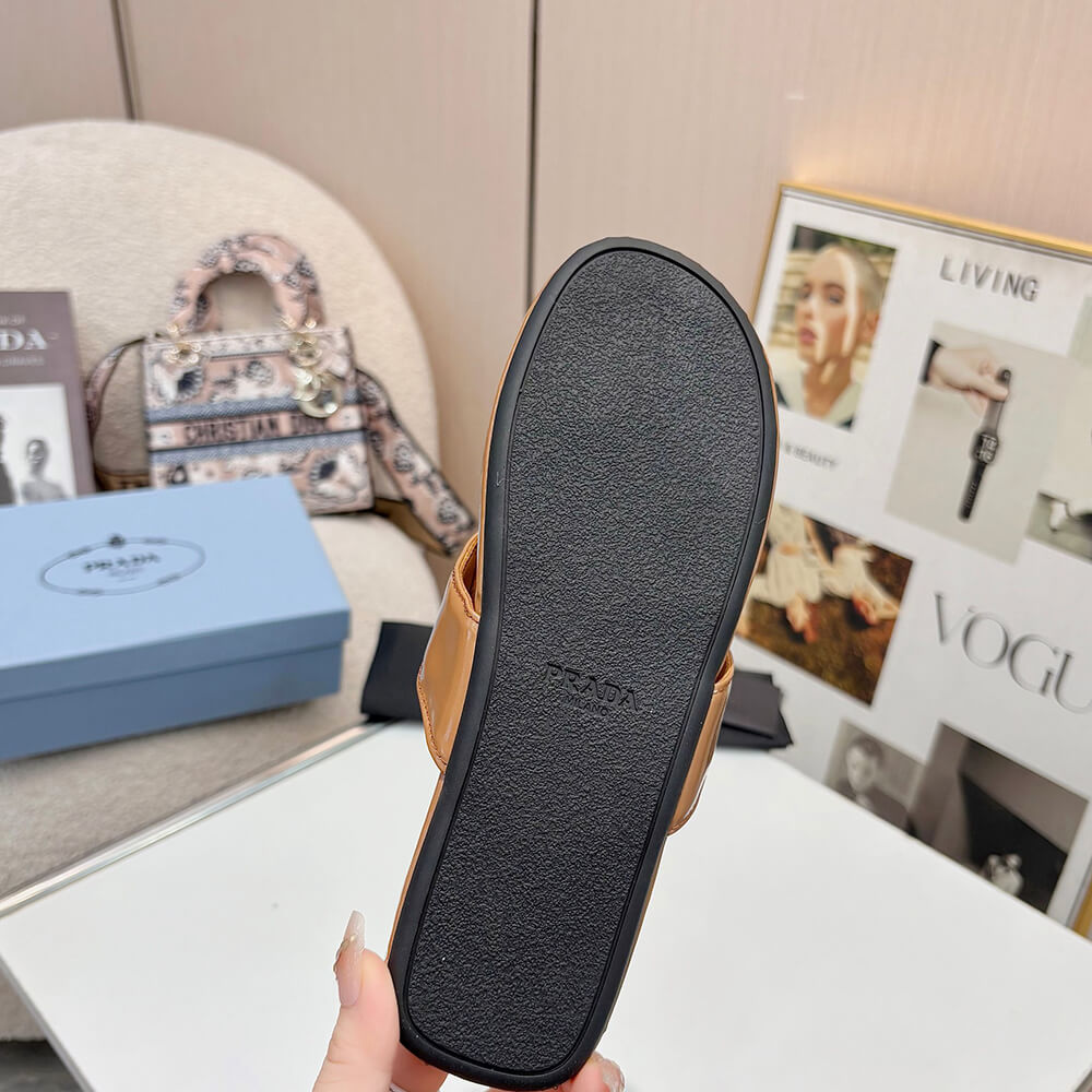 Pra*a Brushed leather thong sandals