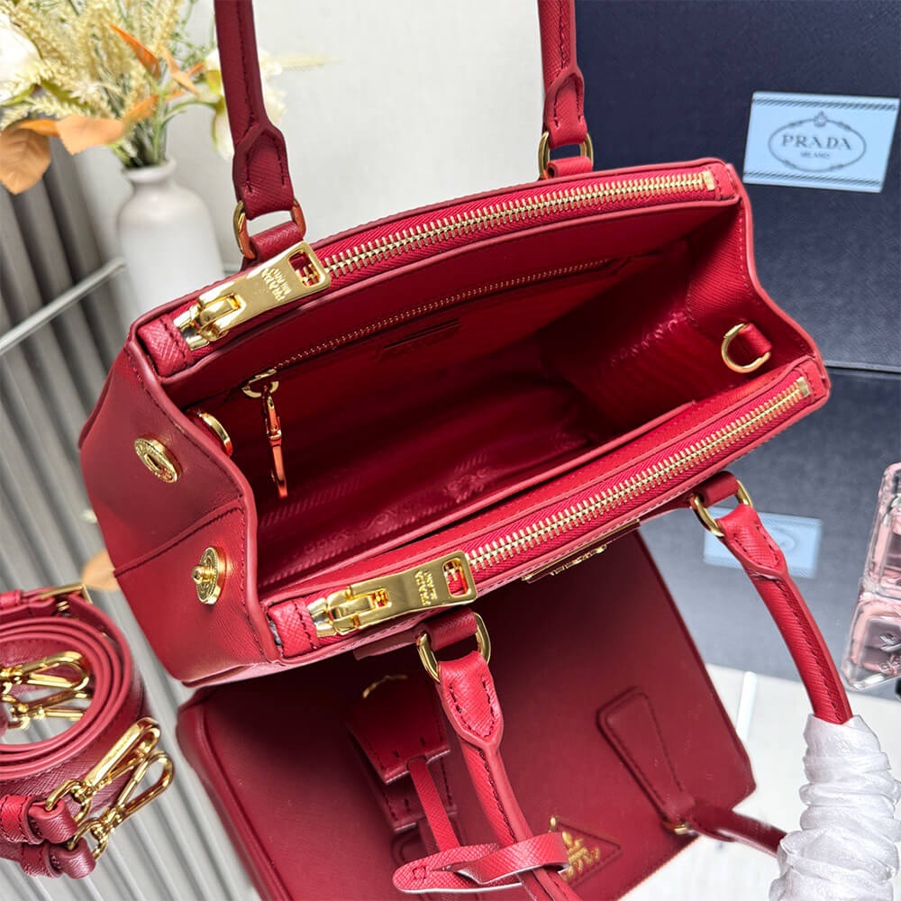 Pra*a Small Pra*a Galleria Saffiano leather bag(HIGH-END GRADE)