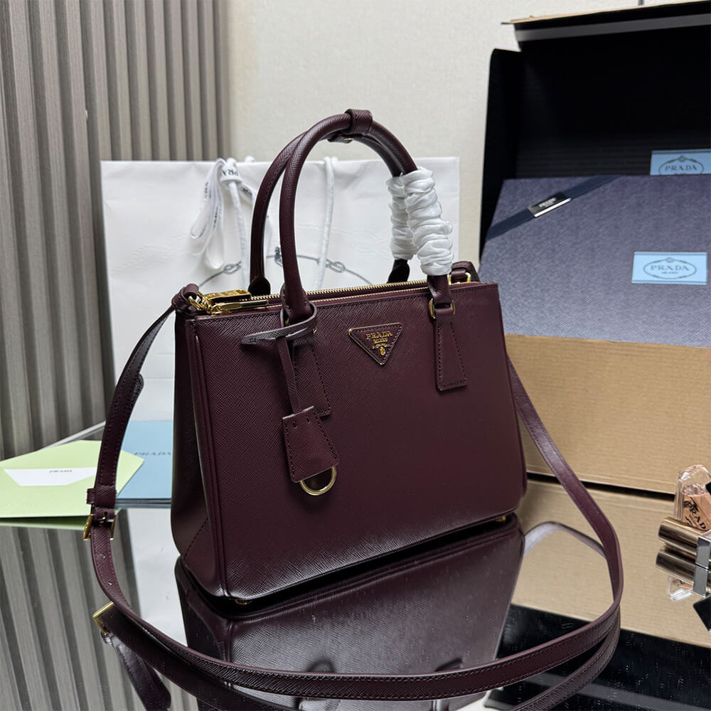 Pra*a Galleria medium Saffiano leather bag(HIGH-END GRADE)