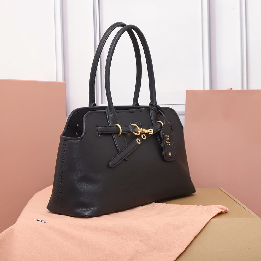 M1um1u Large Aventure nappa leather bag(HIGH-END GRADE)