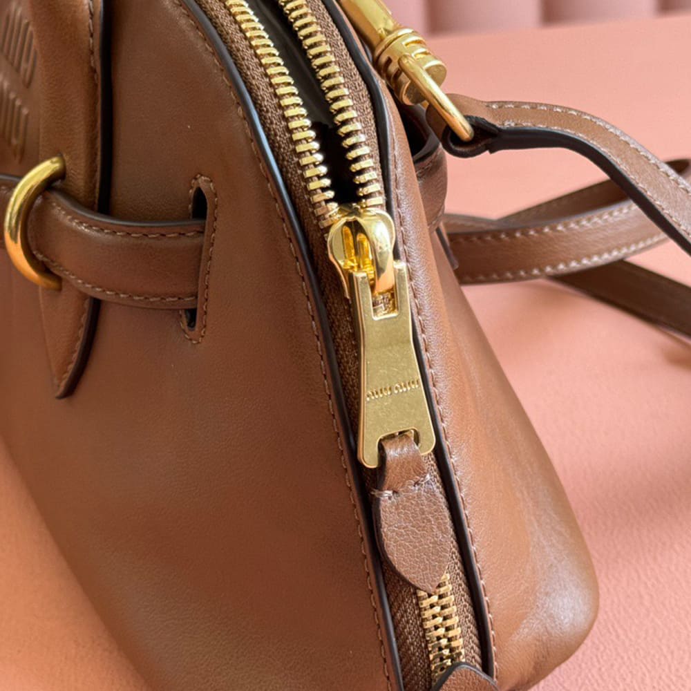 M1um1u Small Aventure nappa leather top-handle bag(HIGH-END GRADE)