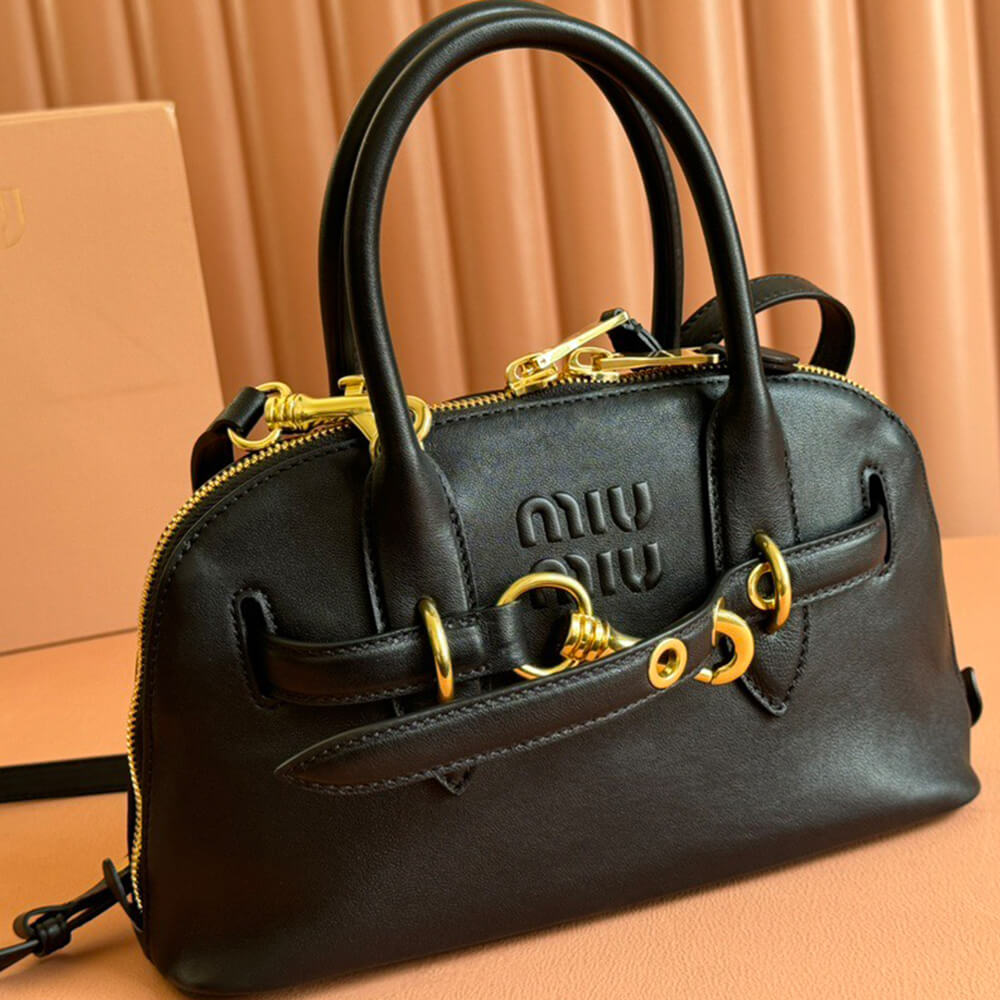 M1um1u Small Aventure nappa leather top-handle bag(HIGH-END GRADE)