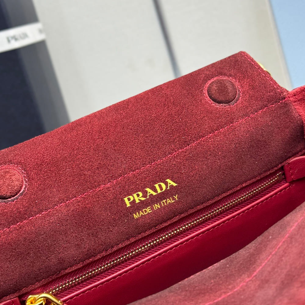 Pra*a Enchaine mini suede bag(HIGH-END GRADE)