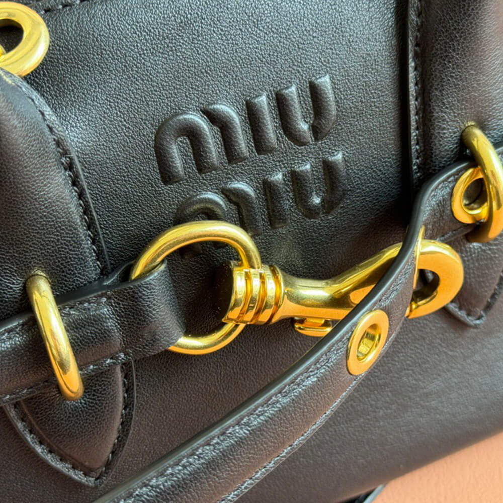 M1um1u Small Aventure nappa leather top-handle bag(HIGH-END GRADE)