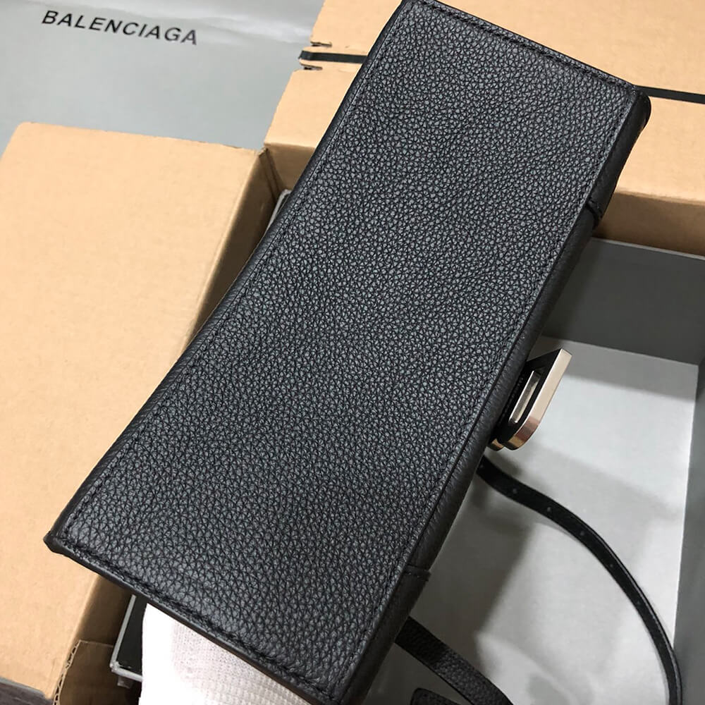 Ba1en*iaga Leather Black Small Hourglass Bag(HIGH-END GRADE)