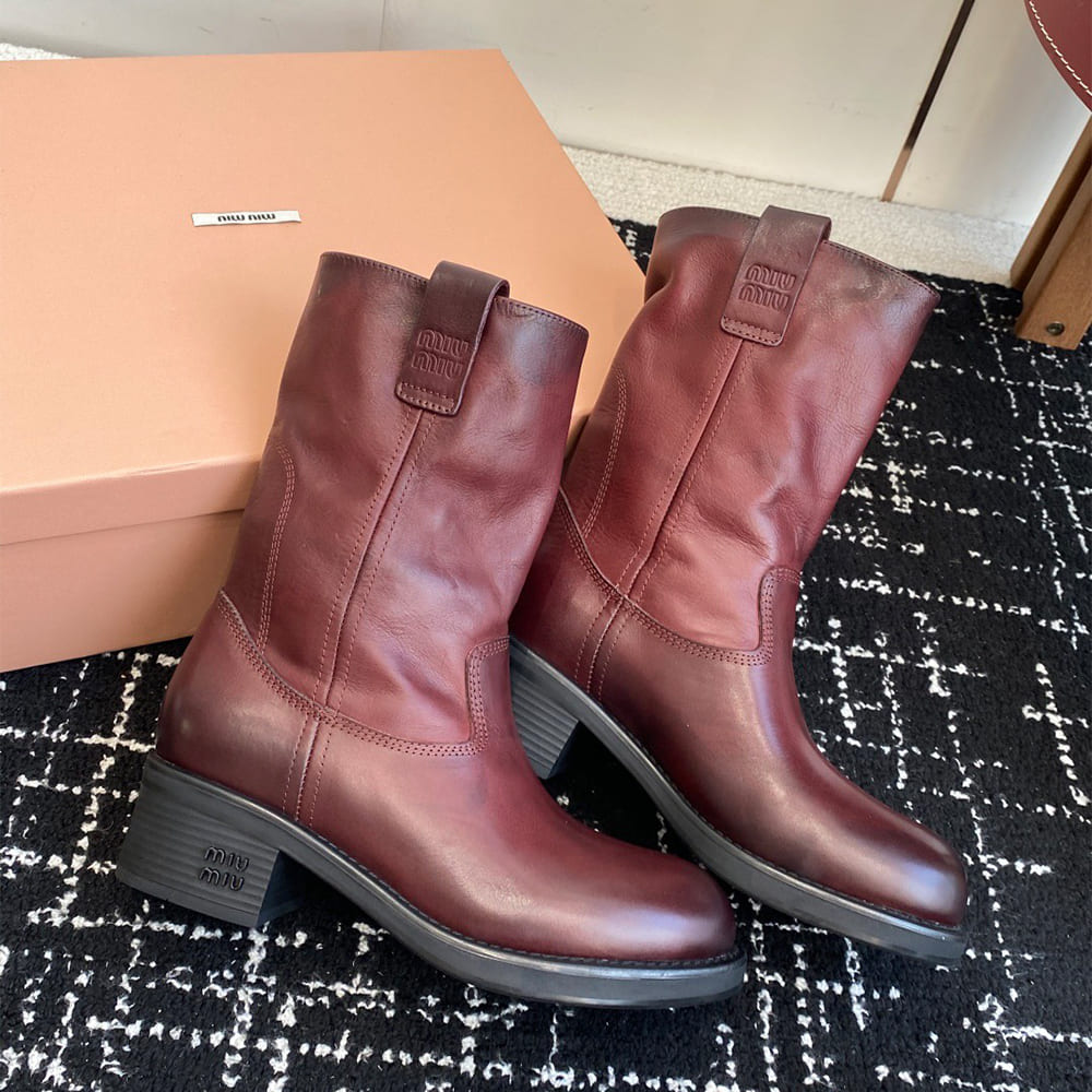 M1um1u Leather boots