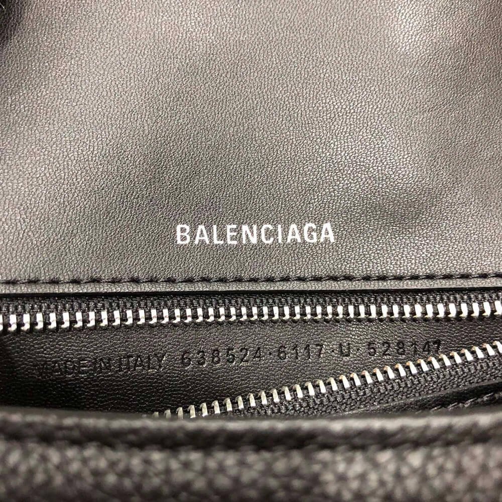 Ba1en*iaga Leather Black Small Hourglass Bag(HIGH-END GRADE)