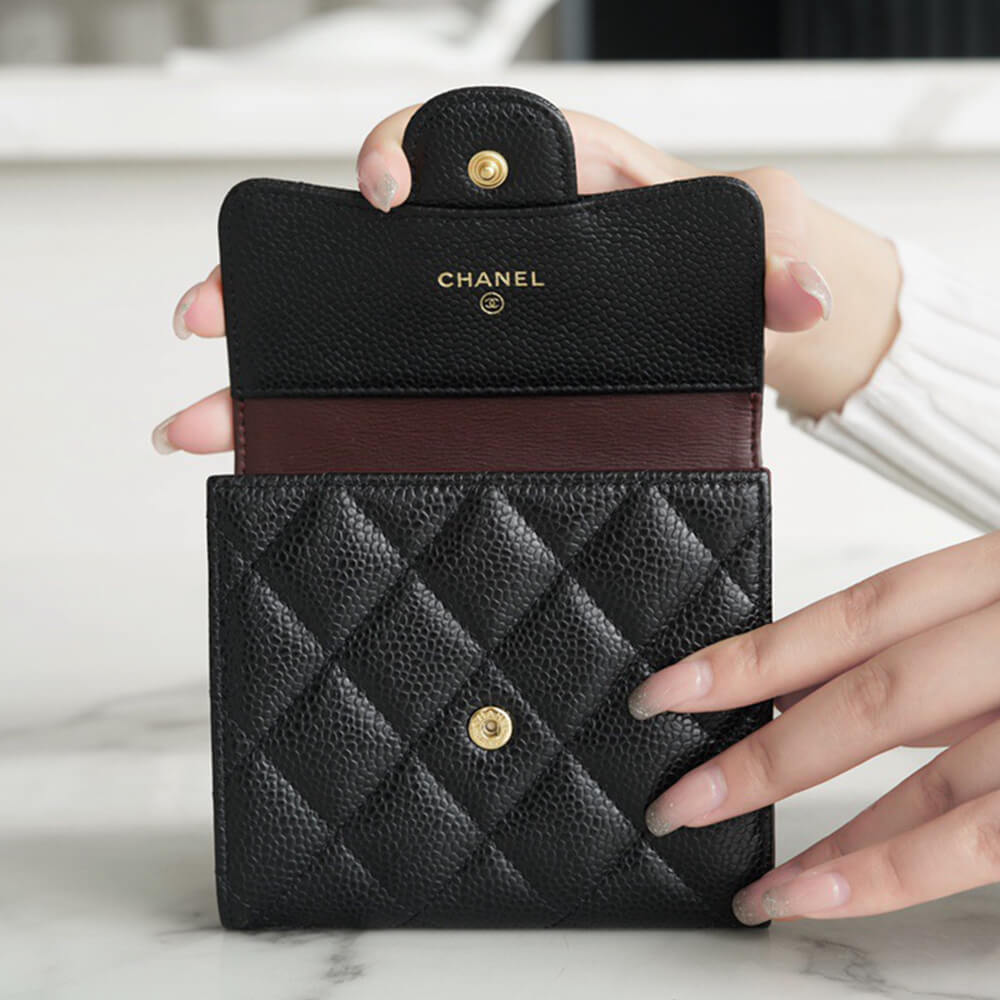 Ch**el Flap Compact Wallet(HIGH-END GRADE)