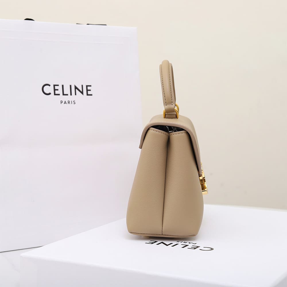 Ce1i*e TEEN NINO BAG IN S*pPLE GRAINED CALFSKIN(HIGH-END GRADE)