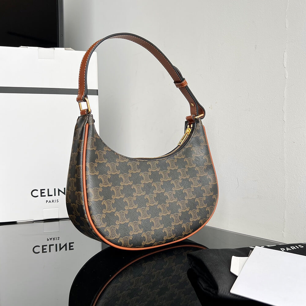 Ce1i*e Ava Bag IN Triomphe Canvas and calfskin(HIGH-END GRADE)