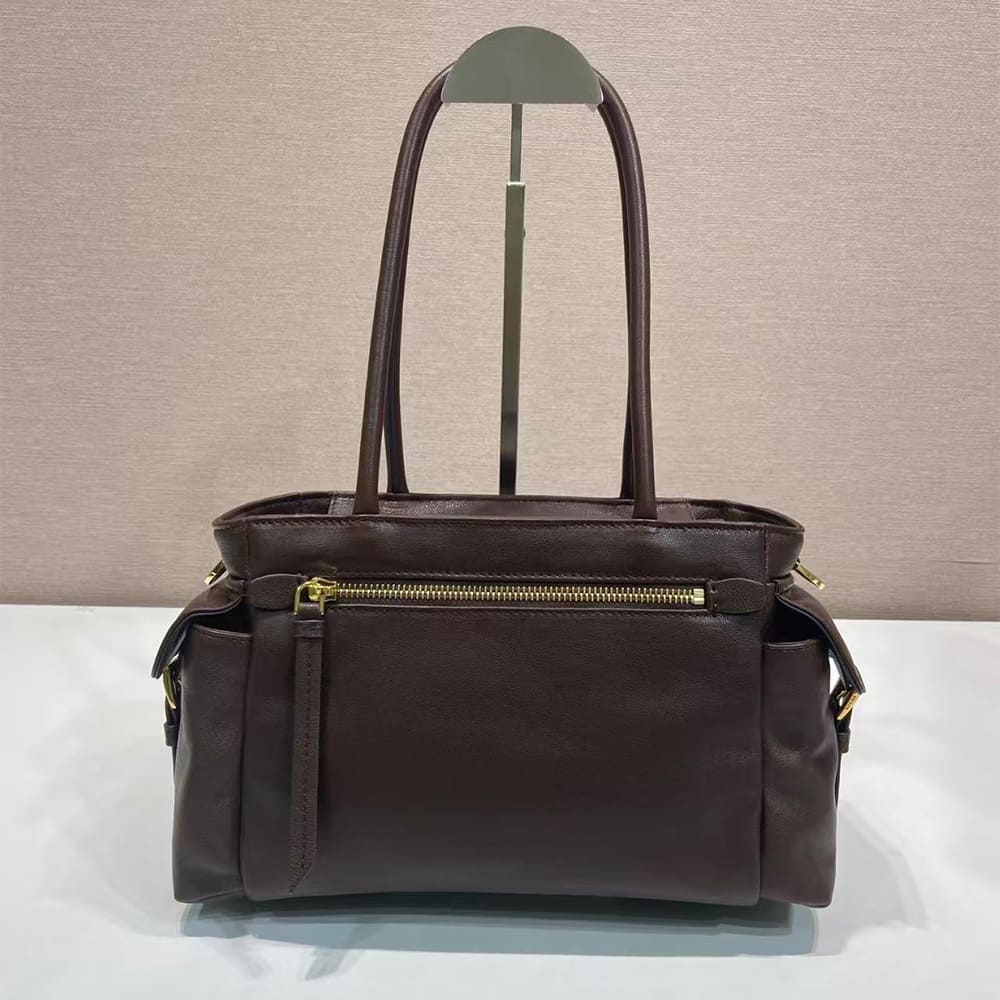 Pra*a Explore medium nappa leather tote bag(HIGH-END GRADE)